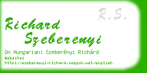 richard szeberenyi business card