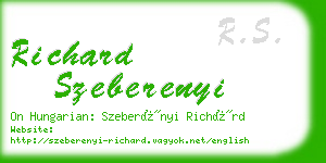 richard szeberenyi business card
